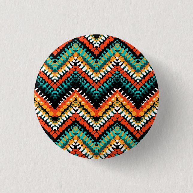 Bold Ethnic Native Tribal Pattern 3 Cm Round Badge (Front)