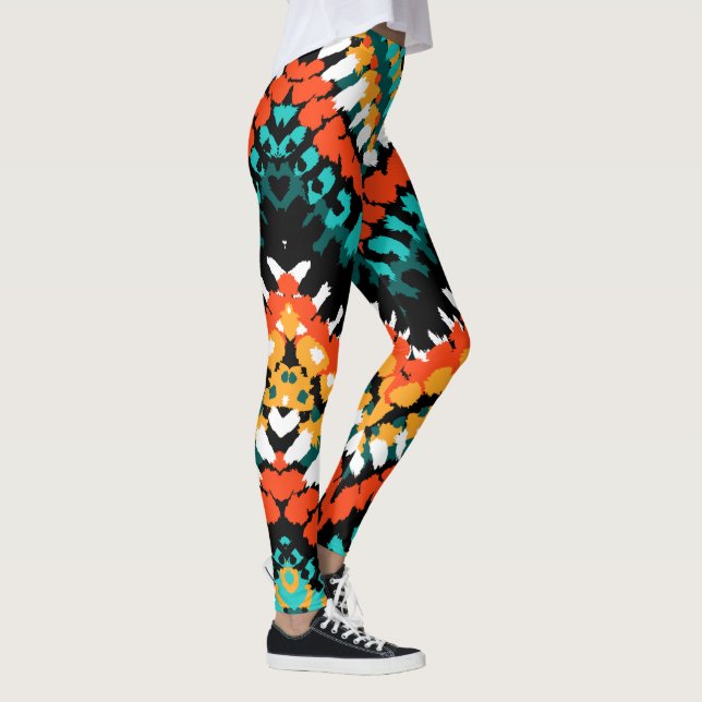 Bold Ethnic Native Tribal Pattern Leggings (Right)
