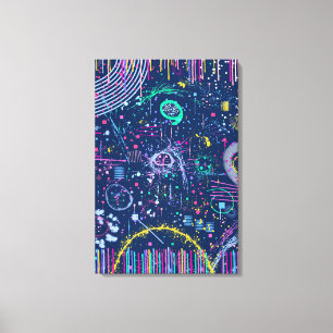 Bold Explorer: Abstract Maximalism  Canvas Print