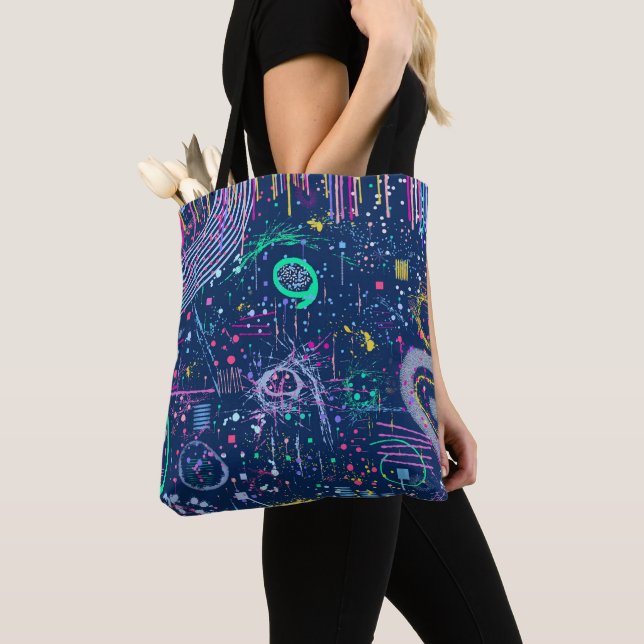 Bold Explorer: Abstract Maximalism  Tote Bag (Close Up)