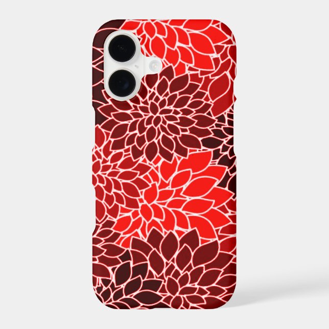 Bold Expressions Red Dahlia Flower Pattern (Back)