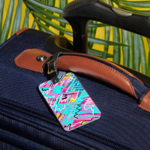 Bold Expressive Abstract Print Luggage Tag
