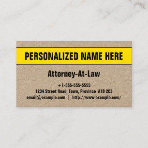 Bold & Eye-Catching Attorney-At-Law Business Card