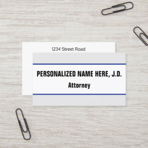 Bold, Eye-Catching Attorney Business Card