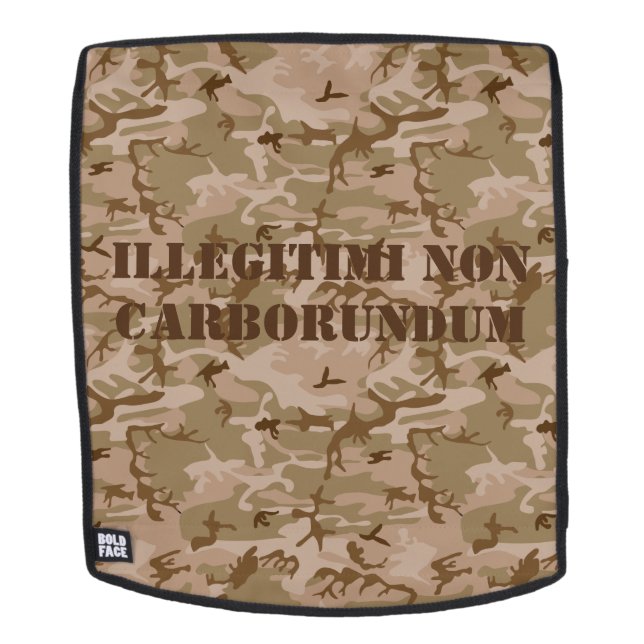 Bold Face Backpack FACE illegitimi Non Carborundum (Removable Face)