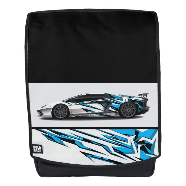 Bold Face Backpack-Sports Car Backpack (Front)