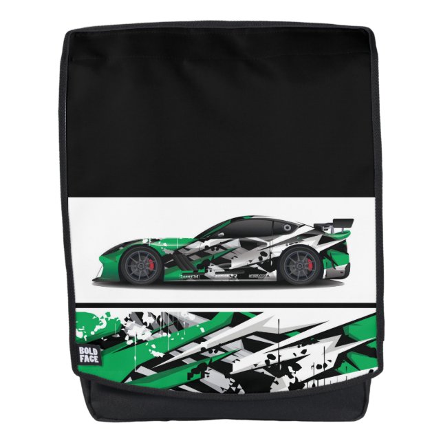 Bold Face Backpack-Sports Car Backpack (Front)