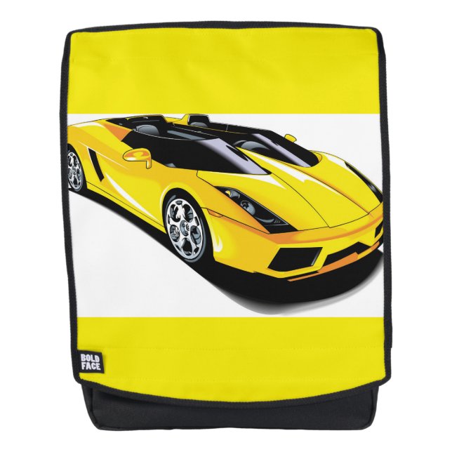 Bold Face Backpack-Sports Car Backpack (Front)