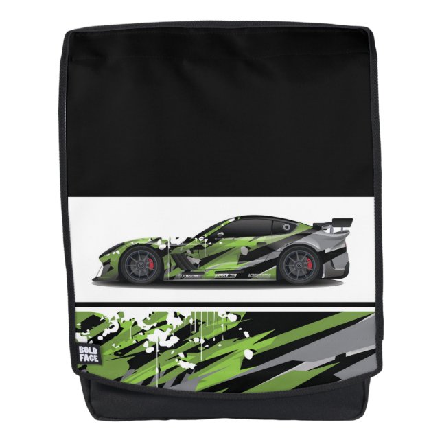 Bold Face Backpack-Sports Car Backpack (Front)