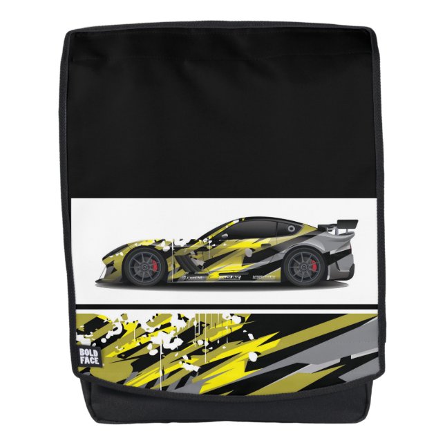 Bold Face Backpack-Sports Car Backpack (Front)