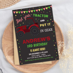 Bold Farm Party Card for Boys