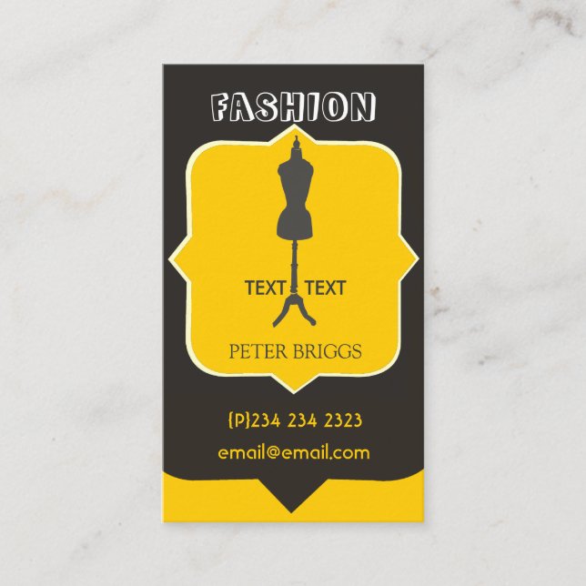 Bold Fashion Industry Crafts Business Card (Front)