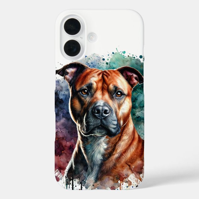 Bold & Fearless Boxer Watercolor Case-Mate iPhone Case (Back)