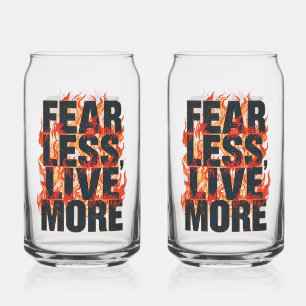 Bold Fiery Motivational Typography Can Glass