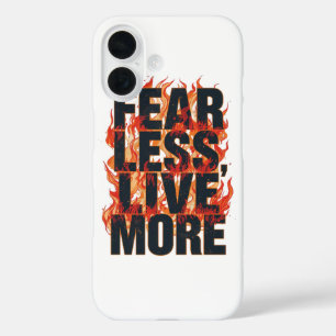 Bold Fiery Motivational Typography iPhone 16 Case