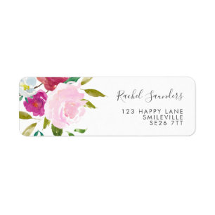 Bold Floral Address Labels