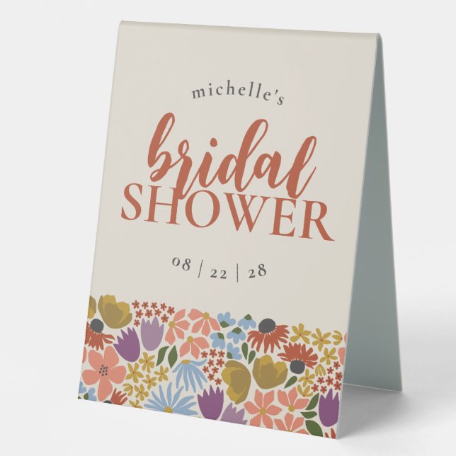Bold Floral Bridal Shower or Wedding (Front)