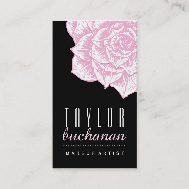 Bold Floral Business Card Template (Front)