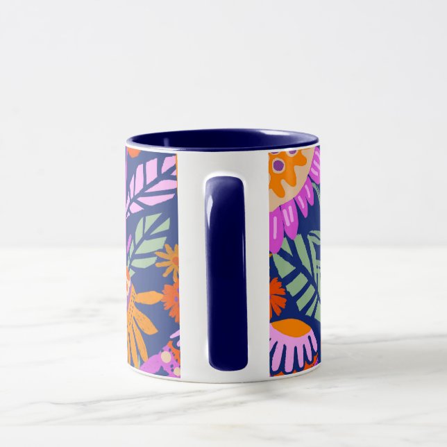 Bold Floral design Mug (Handle)