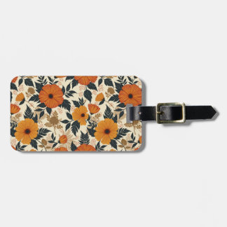 Bold Floral Geometry Luggage Tag