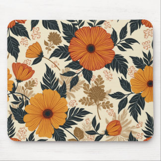 Bold Floral Geometry Mouse Pad