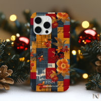 Bold Floral Harmony – Artistic Red & Gold