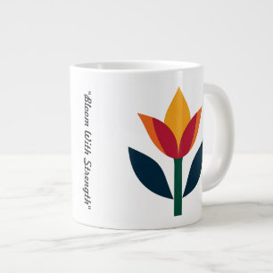 "Bold Floral Harmony" Large Coffee Mug