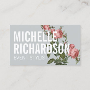 Bold Floral I Event Planner Business Card