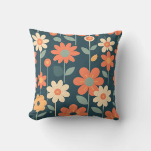 Bold Floral Illustration Design Cushion