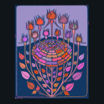 Bold Floral Illustration in Purple and Blue Poster<br><div class="desc">Brighten up a wall with this Bold Floral Illustration in Purple and Blue Poster.</div>