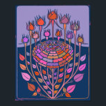 Bold Floral Illustration in Purple and Blue Poster<br><div class="desc">Brighten up a wall with this Bold Floral Illustration in Purple and Blue Poster.</div>