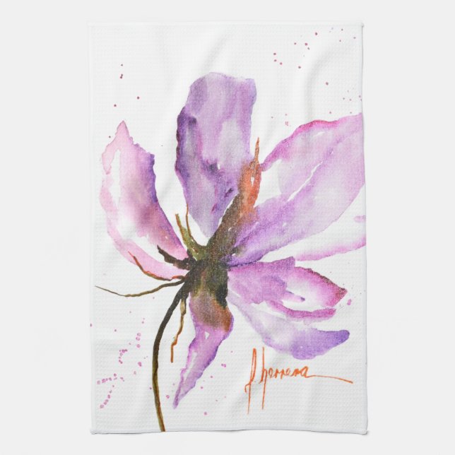 Bold Floral IV Tea Towel (Vertical)