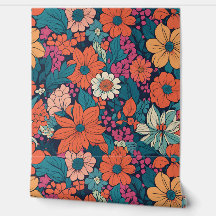 Bold Floral Pattern Modern Flower Peel and Stick