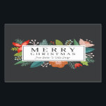 Bold Floral & Pine Personalised Holiday Rectangular Sticker<br><div class="desc">These beautiful, stylish holiday sticker labels feature hand drawn flowers, pine boughs, berries, leaves, and sprigs. Easy to customise for any use - great as favour labels for handmade goodies, teachers at school, or business holiday favours. All artwork created exclusively by Orabella Prints - you won't find this design anywhere...</div>