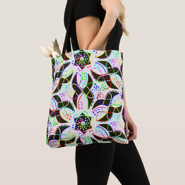 Bold Floral Tote Bag (Close Up)