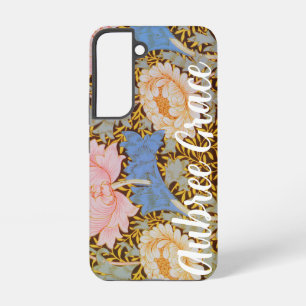 Bold Floral Wm Morris Add a Name Samsung Galaxy Case