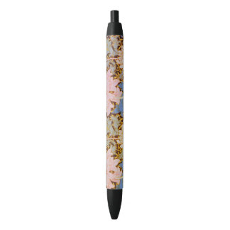Bold Floral Wm Morris Design Black Ink Pen