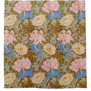 Bold Floral Wm Morris Design Shower Curtain