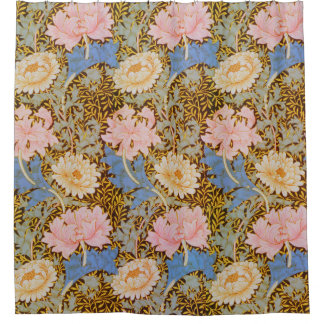 Bold Floral Wm Morris Design Shower Curtain