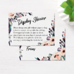 Bold Florals Display Bridal Shower Gift Tag Card<br><div class="desc">If you're hosting a no-gift-wrap display shower for a bride-to-be, this bold, pretty card could be the choice for you. Using a casual, modern script font, I added a graphic typography header that reads "Display Shower" on the front, and "To" and "From" for the gift tag side. The template field...</div>