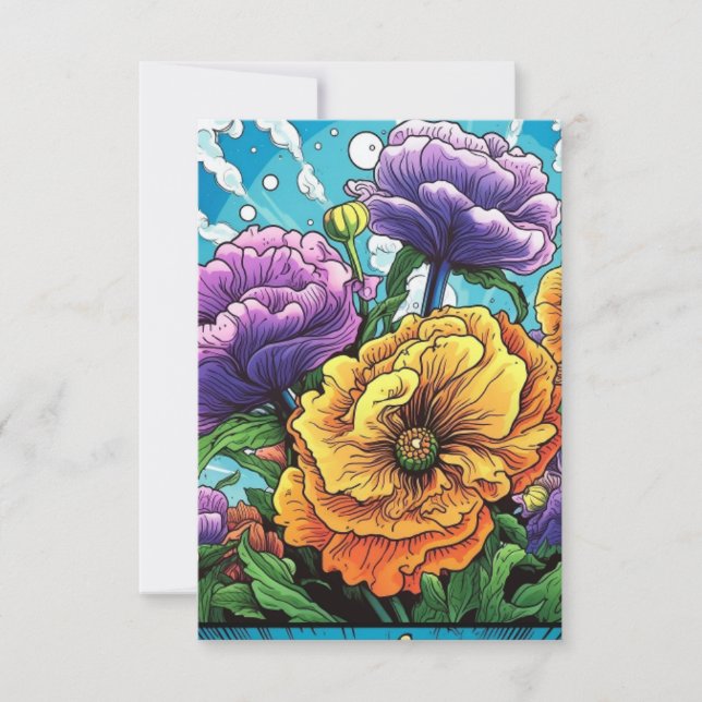 Bold flower card  (Front)
