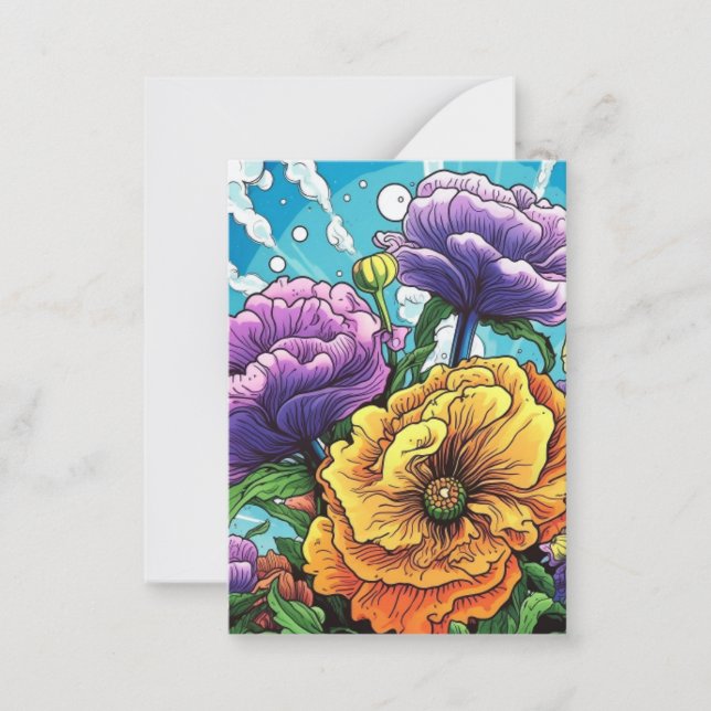 Bold flower card  (Front)