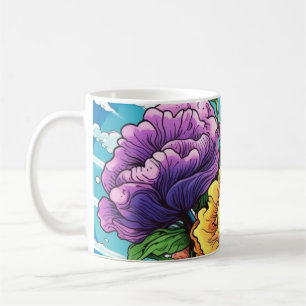 Bold flower card  coffee mug