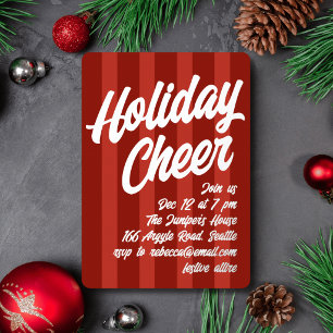 Bold Foil Holiday Cheer Party Invitation