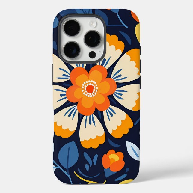 Bold Folk Art Flower Case-Mate iPhone Case (Back)