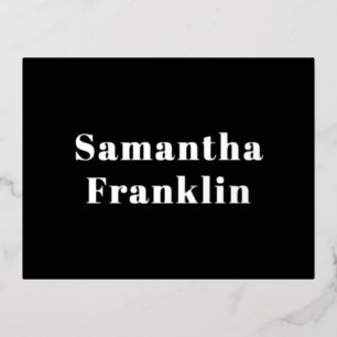 Bold Font Name Black Place Cards