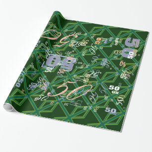 Bold Forest Green Union Jack Wrapping Paper