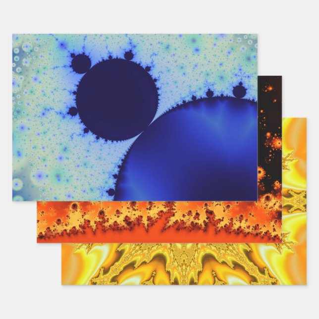 Bold Fractals Wrapping Paper Sheet Set (Set)