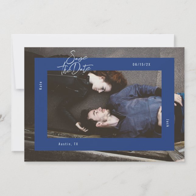Bold Frame Save the Date card (Front)