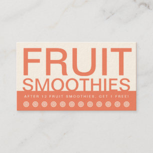bold FRUIT SMOOTHIES customer loyalty card